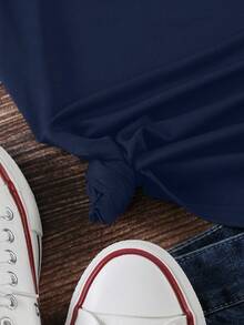 EMERY ROSE Plus Size Women Casual Color Block Round Neck Short Sleeve T-Shirt