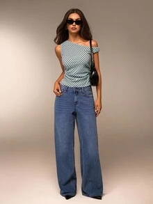 SHEIN Forever 21 Summer Women Prom/Formal/Beach/Vacation/Cute/Western Wear/Business Casual/Elegant/Birthday/Going Out/Club/Office Outfits/Festival/Rave/Work Clothes/Classy/Country Concert/Brunch/Cruise/Old Money/Airport/Modest/Church/Fairycore/Coquette/Tea Party/Y2k/Streetwear/2000s/Disco/Spring Break/Graduation/Wedding Guest/Cocktail/Vintage/Bodycon/Resort/Coachella/Fitted/Top Asymmetrical Top One Shoulder Top Striped Top