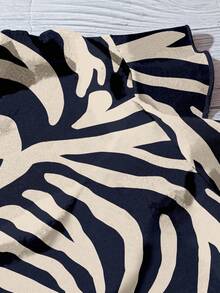 SHEIN LUNE 女士休闲简约斑马纹衬衫，适合夏季 - 彩色 - 查看 4