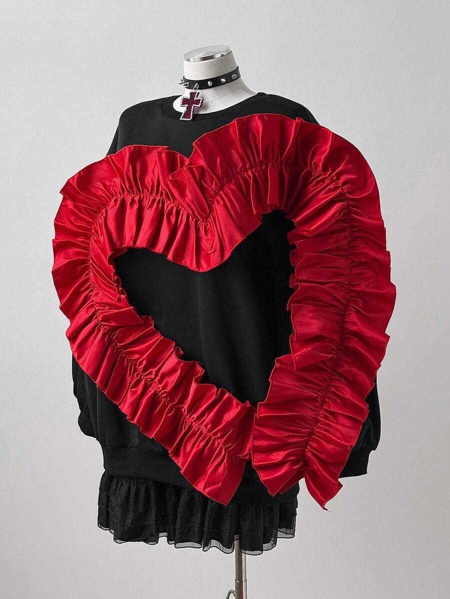 Sunspun Plus Size Women Casual Loose Fit Crew Neck Long Sleeve Sweatshirt  Fall  Winter Spring/Fall Fall/Winter  Cloth For Women Autumn