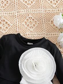 Babygirl Elegant & Cute Casual Black Long Sleeve Knit Dress, Mommy And Me Matching Outfits (2 Pieces Sold Separately) Fall Winter