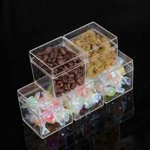 1pc Highly Transparent PS Plastic Square Storage Box, Jewelry Gift Packaging Box, Holiday Candy Packaging - Clear - View 6