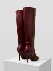 MOTF CIZME PENTRU FEMEI, CU VÂRF ASCUNTIT, ȘI PLĂCATE, TOC STILETTO, MODEL MODEL, POTRIVITE PENTRU ÎNTÂLNIRI ȘI PETRECERI