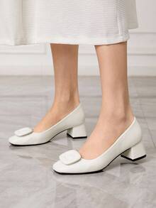 Sleekvia Women's Comfortable Versatile Chunky Heel Shoes