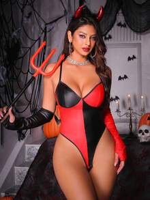 Fantasy Costume Bộ đồ liền thân gợi cảm 4 món cho lễ Halloween - Nhiều màu - Xem 3