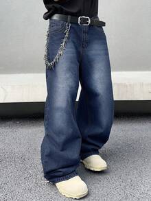 Manfinity ZONE917 Men's Denim Jeans - Dark Wash - View 6