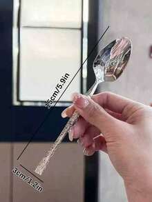 Cirelle Stainless Steel Bark-Patterned Cutlery Set, Western Steak Knife Fork Spoon Set, Cutlery, Home & Restaurant Dinner Set, Kitchen Accessories | Cutlery Set,Cutlery,Dinner Set,Kitchen Accessories,Spoon And Fork Set - Silver - View 5