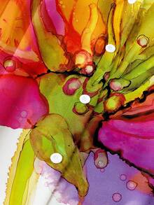 SHEIN LUNE 大码女式时尚彩色花卉图案翻领单排扣休闲衬衫 - 彩色 - 查看 4