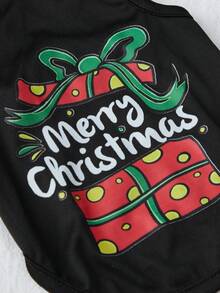 PETSIN 1 Haustier Weihnachtsgeschenk mit Buchstaben-Muster schwarze Weste - Schwarz - Übersicht 6