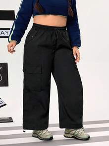 Pantalones vaqueros talla grande para exteriores, para senderismo, con protección solar, ligeros y de secado rápido para camping - Negro - Ver 2