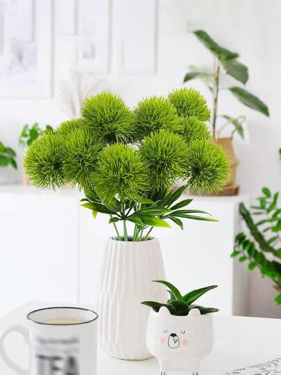 5/25 piezas Plantas artificiales de plástico tipo diente de león de seda falsa para decoraciones de otoño, bodas, jarrones, hogar, comedor, dormitorio, fiestas, cumpleaños, decoraciones de jardín exterior