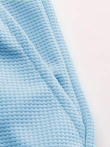 Manfinity Homme 2pcs Men's Casual Solid Color Short Sleeve T-Shirt And Drawstring Pants Co-Ord Two Piece Set, Summer Baby Blue Cozy Outfits