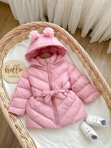 Áo khoác lông cừu ấm áp thường ngày cho bé gái, phù hợp cho mùa thu/đông - Hồng - Xem 6