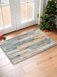 SHEIN 1pc Blue Wood Grain Print Drying Mat, New Absorbent Kitchen Counter Drying Mat, Kitchen Utensil Drying Mat - Dish Drying Mat, Soft Silica Gel Non-Slip Quick-Dry Mat For Kitchen Counter, Suitable For Coffee Maker, Espresso Machine, Etc. - Multicolor - View 3