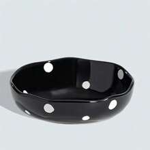 1/2个猫碗陶瓷猫食碗狗碗食盆猫碗饭碗高脚狗狗饮水碗斜口大碗宠物专用 - 彩色 - 查看 11