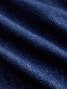 SHEIN MOD 女式休闲水洗喇叭牛仔裤 - 藍色 - 查看 4