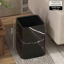 2025 新款大理石垃圾桶，家用客厅、浴室、厨房、卧室，翻盖卫生纸架，酒店和民宿，豪华大容量垃圾桶 - 彩色 - 查看 18