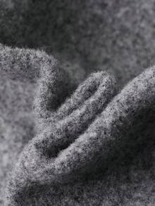 DAZY 女士百搭翻领短袖大衣 秋冬款 - 灰色 - 查看 10