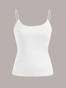 Comfortcana 4pcs/Set Basic Thin Strap Tank Tops For Spring And Summer, Perfect For Summer - Multicolor - View 4