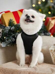 PETSIN 1 Haustier Weihnachtsgeschenk mit Buchstaben-Muster schwarze Weste - Schwarz - Übersicht 3