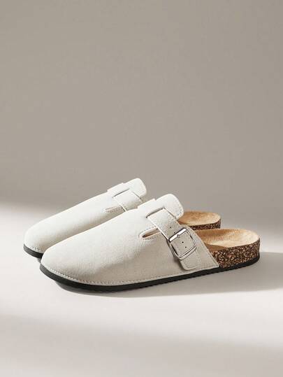 Solecia Mule da uomo senza lacci con vintage nuovo, mule casual con punta chiusa e cannuccia regolabile, imbottito in cotone per l'autunno o non imbuto per tutte le stagioni