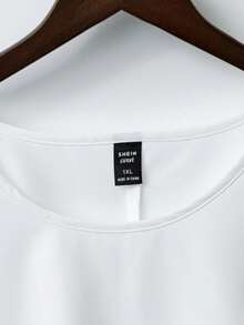 SHEIN Clasi 优雅通勤简约度假休闲女士时尚百搭畅销长袖黑白加大码衬衫，春夏秋季 - 棕色 - 查看 4