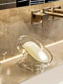 1pc Premium Dual-Layer Bathroom Soap Dish Holder, Wall-Mounted Soap Dish Rack, Stainless Steel Soap Saver Storage, No Drill Required Back To School Bathroom Accessories - Multicolor - View 11