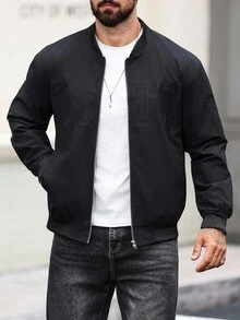 Manfinity Homme Herren BOSTON bestickte Bomberjacke, Herbst