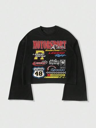 Street Life Bedrucktes, lässiges, locker geschnittenes Rundhals-Kurzarm-T-Shirt für Herren