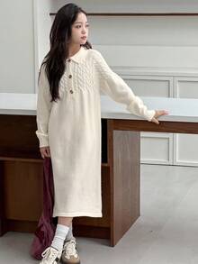 Dazy Kids Vestido suéter de malha para meninas pré-adolescentes