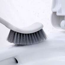 1 件长柄柔性马桶刷，浴室清洁刷，马桶清洁工具，无盲点，清洁用品浴室装饰秋季装饰