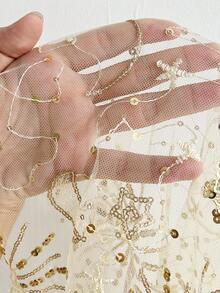 Viva Relle Plus Size Women's Fashionable Vacation Sequin Camisole Mini Dress