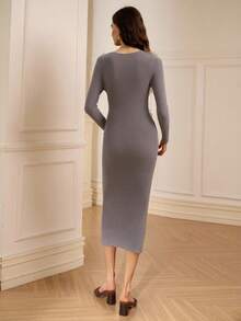 Omancia Women's 3D Floral Pearl Sexy Luxury Casual Knit Sweater Dress, Suitable For Party, Halloween, Thanksgiving, New Year, Christmas, Autumn/Winter