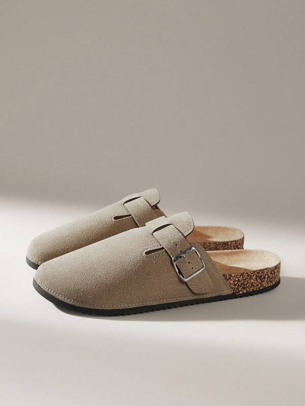 Solecia Men's Retro Slip-On Mule Shoes, Casual Loafers With Adjustable Buckle, Spring