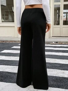 SHEIN Tall بنطلون نسائي بخصر منخفض وفضفاض وساق مستقيمة للاستخدام اليومي