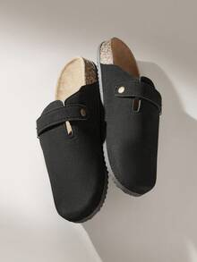 Solecia 男士时尚休闲一脚蹬凉鞋，适合日常穿着 - 黑色 - 查看 3