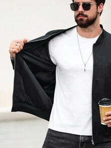 Manfinity Homme Herren BOSTON bestickte Bomberjacke, Herbst