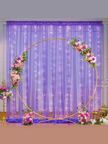 SHEIN 2/4pcs-Tulle Background Curtains, Transparent Background Curtains Suitable For Birthday Parties Wedding Spring Season Parties, Photography Background Decoration,Valentine's Day Decoration, Holiday Party Photography Background Decor,Hanging Curtain Background Decor, Thanksgiving Day, Halloween, Christmas