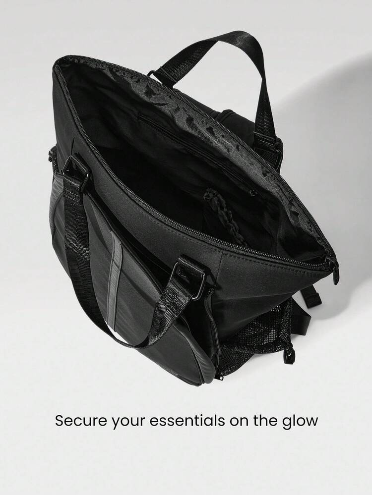 19L Bolsa de mochila ajustable con correas para el hombro y múltiples capas de almacenamiento para raquetas, para tenis, golf y uso casual diario