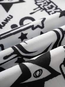 STAR TREK X SHEIN 男士图案连帽套头衫，秋季 - 白色 - 查看 6