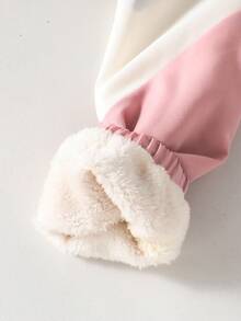 休闲保暖内衬长袖拉链女童外套，秋冬季款 - 彩色 - 查看 4