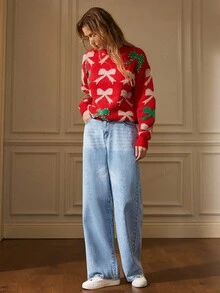 Écloséra High Waist Wide Leg Jeans - Light Wash - View 1