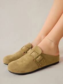 Solecia Women's Comfortable Round Toe Flat Shoes - Apricot - View 8