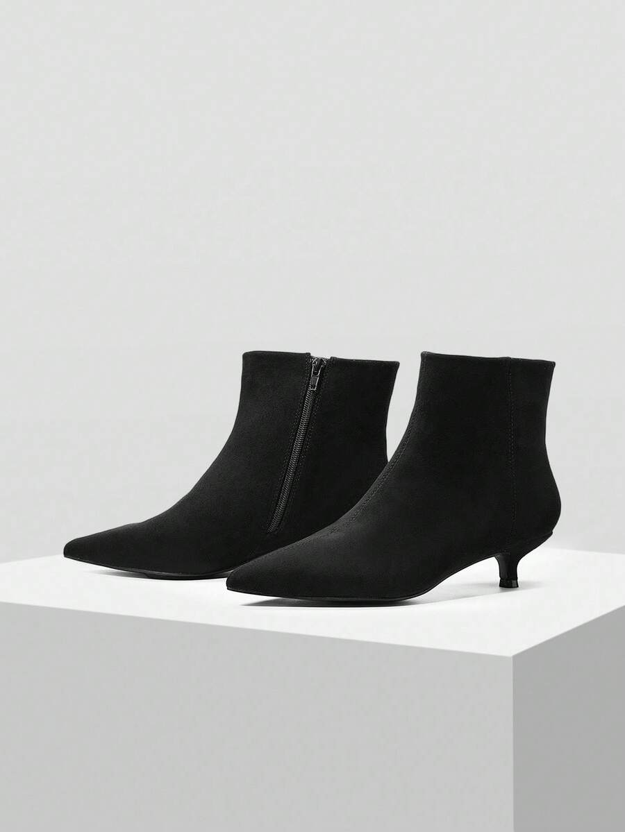 MOTF PREMIUM WOMEN'S POINTED TOE ZIPPER CLOSURE HIGH HEEL ANKLE BOOTS FOR CHRISTMAS