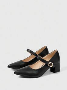 Sleekvia Crystal Heel Pointed Toe High Heels, Fashion Women Shoes For Christmas - Black - View 8