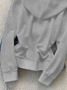 Noixe Chaqueta con capucha ajustada con bordado de caballo para mujeres