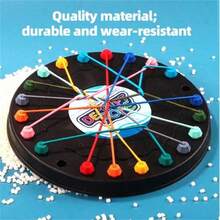 1 件彩色绳索迷宫棋盘游戏，互动桌面游戏，可增强逻辑和创造力，是家庭娱乐的理想选择，是情人节、感恩节、圣诞节和新年的绝佳礼物