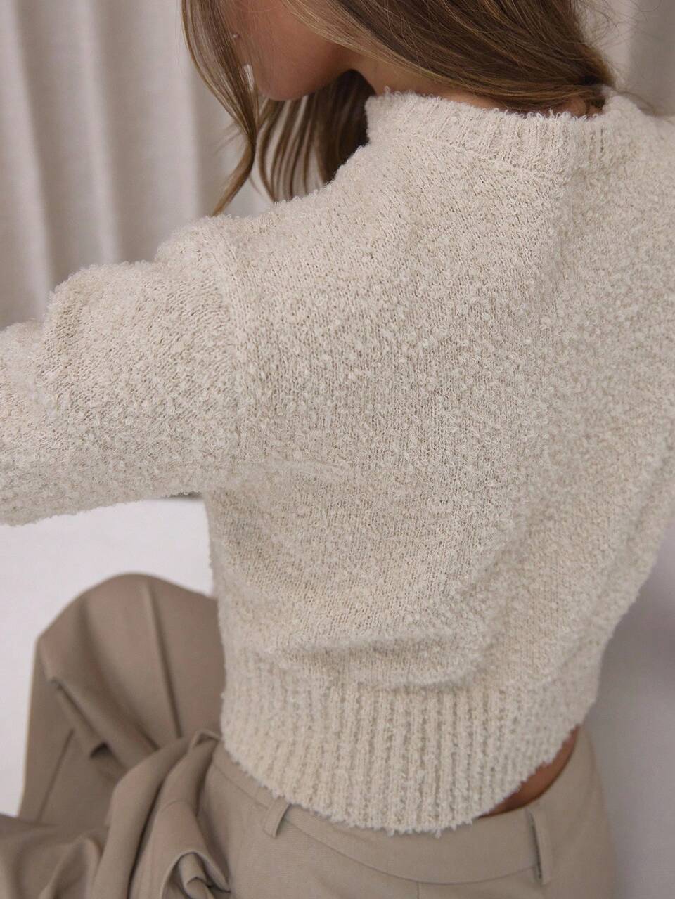 Mock Neck Short Sleeve Rib Hem Knit Top Classy Sexy Streetwear Night Out Winter Party Evening Party Elegant Spring
