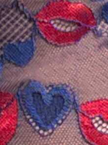 SHEIN Váy ôm sát cơ thể mini ren đỏ gợi cảm cho nữ - Màu xanh hải quân - Xem 3