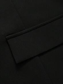 GlowEve CURVE Plus Size Solid Color Formal Blazer Jacket Fall Cloth For Women Autumn - Black - View 3